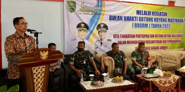 Hadiri Pencanangan BBGRM 2022, Kang Asep Nuroni: Gelorakan Semangat Sukseskan Subang Jawara