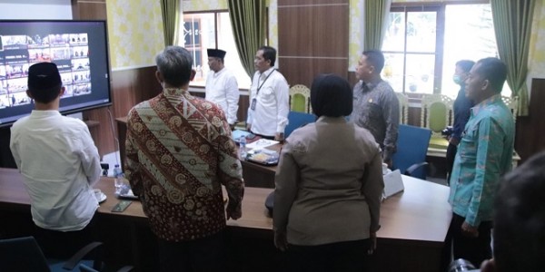 Bupati Subang Bersama Forkopimda Ikuti Peringatan Hakordia 2022 Secara Virtual
