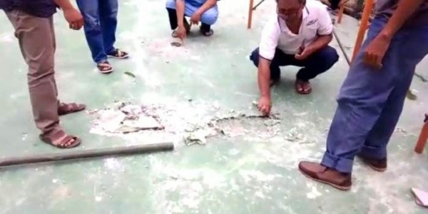 Pengerjaan Sarana Olahraga di Perumahan Cibitung Ugal-ugalan, Warga Komplek Protes