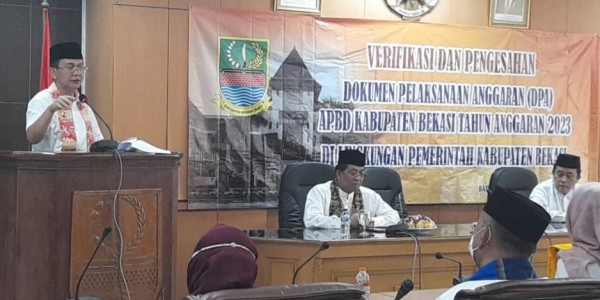 Maksimalkan Penyerapan Anggaran  2023, Pj Bupati Bekasi Teken Perjanjian dengan OPD