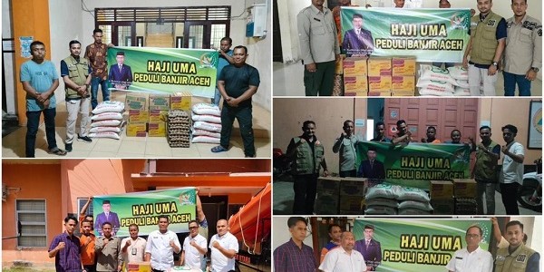 Haji Uma Salurkan Bantuan Banjir Ke 5 Kabupaten yang Terdampak Banjir Aceh