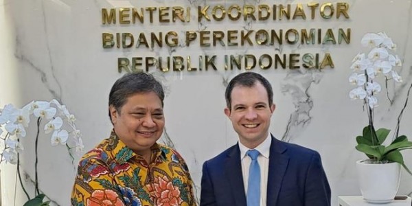 Airlangga dan Menteri Ekspor Inggris Bahas Ekonomi Digital