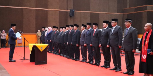 Lantik 16 Pejabat, Pj Bupati Bekasi Minta Kawal Proyek-proyek Pemenag Tender 