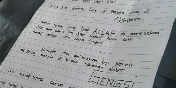 Isi Surat Pelaku Mutilasi di Kaliurang, Singgung soal Gengsi 
