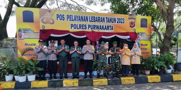 Arus Balik, Wakapolda Jabar Bersama Kasdam III/Siliwangi Cek Kesiapan Personil di Pos PAM Rest Area KM 97 B Tol Cipularang