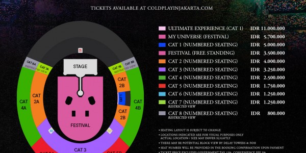 Harga Tiket Konser Coldplay, dari Rp800 Ribu hingga Rp11 Juta