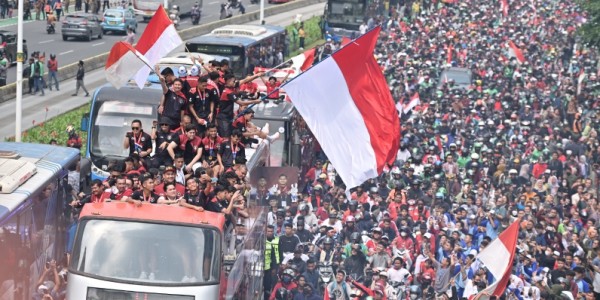 Arak-arakan Timnas Emas SEA Games, Tiga Terduga Copet Diamankan