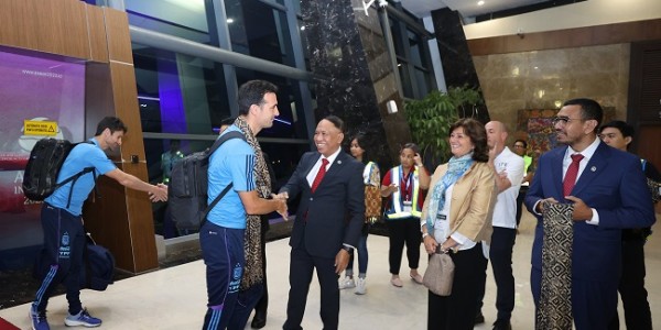 Kedatangan Timnas Argentina Disambut Langsung Saat Tiba di Indonesia