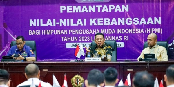 Beri Pembekalan di Lemhannas RI, Ketua MPR RI Ajak Pengusaha Muda HIPMI Manfaatkan Bonus Demografi Dukung Pembangunan Nasional