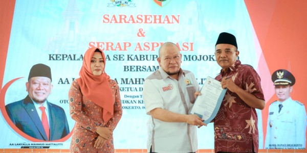 Ketua DPD RI Siap Kawal 7 Apresiasi Asosiasi Kepala Desa Se-Mojokerto