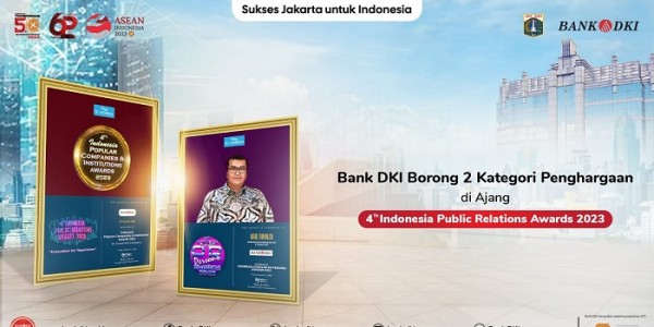 Bank DKI Raih 2 Kategori Penghargaan di Ajang 4th Indonesia Public Relations Awards 2023