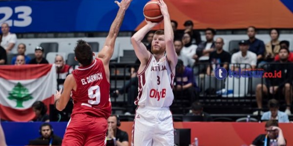 FOTO: FIBA World Cup 2023, Latvia Kalahkan Lebanon 109-70