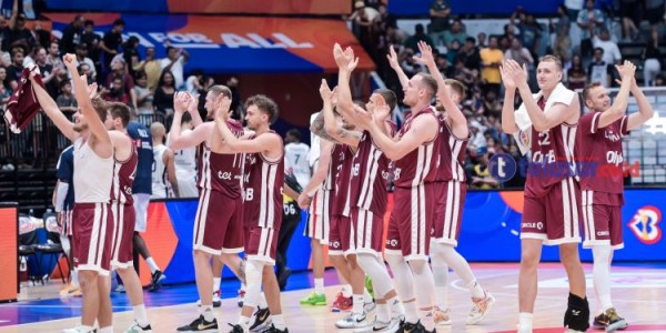 FOTO: FIBA World Cup 2023, Latvia Kalahkan Prancis Secara Dramatis