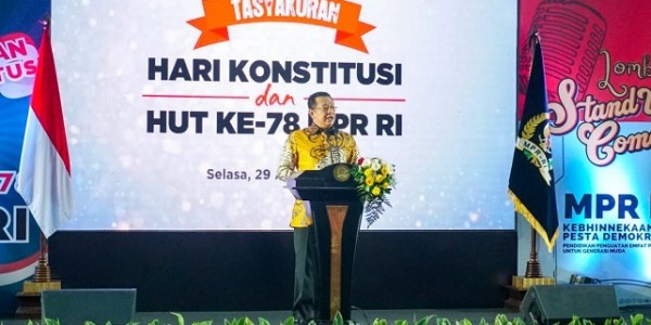 Tasyakuran Hari Konstitusi dan HUT ke-78 MPR, Ketua MPR RI Ingatkan Urgensi Konstitusi Indonesia Memiliki Pintu Darurat