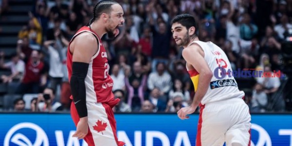 Foto: Kanada Singkirkan Juara Bertahan Spanyol di FIBA World Cup 2023