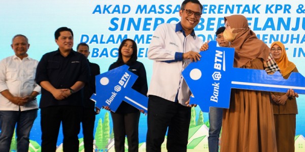 Bank BTN Gelar Akad Massal Serentak KPR 10.000 Unit di Sidoarho