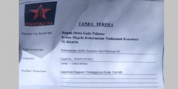 Pantau 98 Laporkan Ketua MK ke Majelis Kehormatan MK