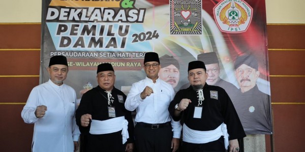 Hadiri Deklarasi Pemilu Damai PSHT, Anies: Semoga Hasilnya Sesuai Aspirasi Masyarakat