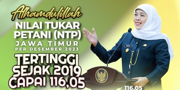 NTP Jatim Tertinggi Sejak 2019, Khofifah: Tegaskan Posisi Jatim Sebagai Lumbung Pangan Nasional