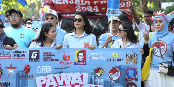 Aksi Pawai Gen-Z dan Milenial Dukung Prabowo-Gibran