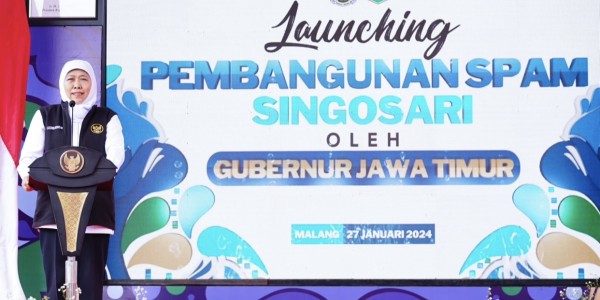 Pembangunan SPAM Singosari, Khofifah Pastikan 525 KK di 5 Desa Dapatkan Layanan Air Bersih