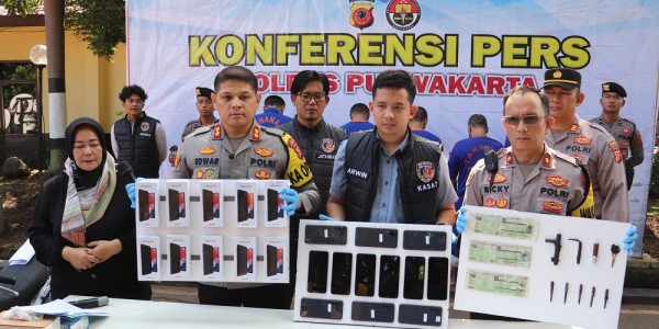 Satreskrim Polres Purwakarta Berhasil Ringkus 5 Pelaku Curanmor