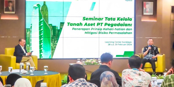 12 Kanwil PT Pegadaian se-Indonesia Ikuti Seminar Tata Kelola Tanah Aset di Surabaya