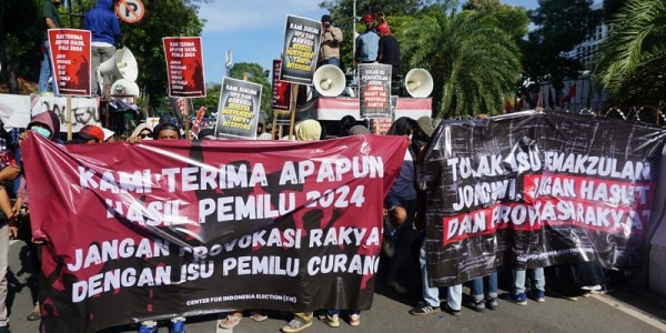 Massa CIE & Pemuda Moeslim Minta Semua Pihak Terima Hasil Pemilu dengan Lapang Dada