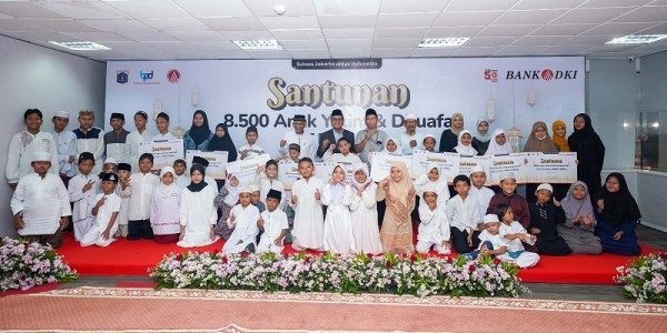 Bank DKI Berikan Santunan Senilai Rp1,7 Milliar Kepada 8.500 Anak Yatim