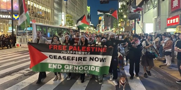 Dukung Palestina, Ratusan Warga di Jepang Ikuti 'Intifada March'