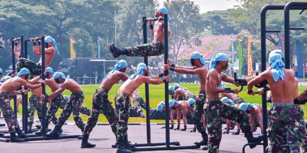 Dankodiklatal Saksikan Gladi Bersih Upacara Hardikal ke-78