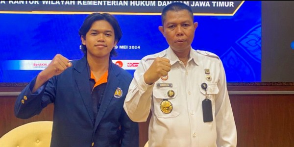 Kunjungi Kanwil Kemenkumham Jatim, Mahasiswa FH Unesa Dorong Penegakan Hukum dan HAM