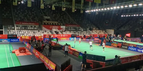 Jelang Indonesia Open 2024 Pasukan Garuda Gelar Latihan di Istora Senayan