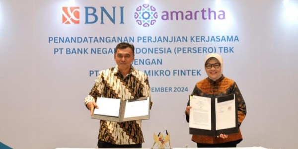 Wujudkan Ekonomi Inklusif dan Digitalisasi Akses Pembiayaan UMKM, BNI Gandeng Amartha