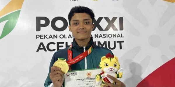 Meski Baru Pertama Kali Tampil di PON XXI, Adhiyodha Berhasil Sabet Emas Taekwondo