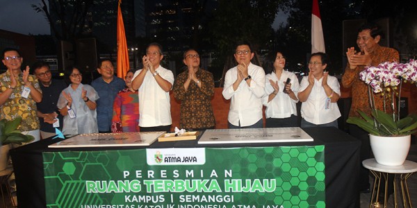 Peresmian Ruang Terbuka Hiujau  Univesitas Atma Jaya