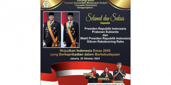 Selamat Bekerja Presiden Prabowo - Wapres Gibran, Wujudkan Tata Kelola Kebudayaan Menuju Indonesia Emas Berkepribadian Dalam Berkebudayaan