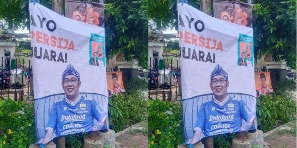 Baliho RK Pakai Baju Persib Menjamur di Jakarta, Ketum Jakmania: Penyelenggara Pilgub Harus Tegas