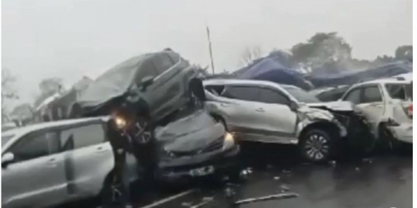 Kecelakaan Beruntun di Tol Purbaleunyi KM 92, Diduga Disebabkan  Truk Alami Rem Blong