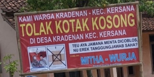 Ditegur Panwaslu soal Spanduk Tolak Kotak Kosong, Tim Mitha-Wurja Disebut Tak Paham Aturan