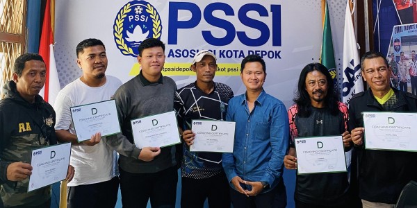 PSSI Kota Depok Lahirkan Pelatih-Pelatih Baru Berlisensi D