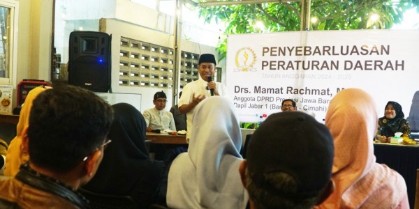 Penyebarluasan Perda, Mamat Rachmat Sosialisasikan Perda Nomor 5 Tahun 2023 di Cimahi Utara