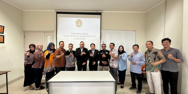 Pergantian Pejabat Struktural FH Ubhara Jaya,  Dekan Prof Laksanto : Tetap Kerja Keras Soliditas Sinergitas