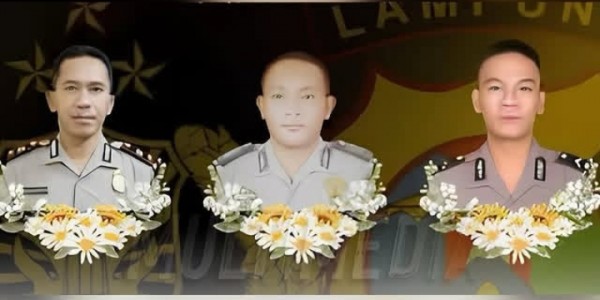 Kapolri Naikkan Pangkat Tiga Anggota yang Gugur di Way Kanan 