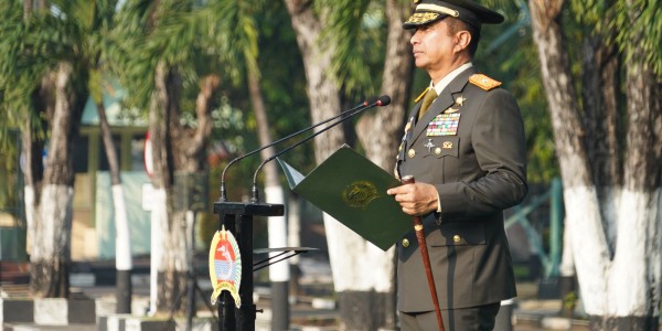 Upacara Peringatan Hari Lahir Pancasila di Korem 084/Bhaskara Jaya