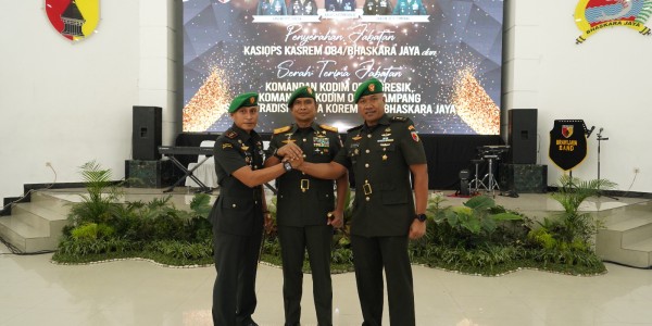 Estafet Kepemimpinan di Korem 084/Bhaskara Jaya: Tiga Jabatan Strategis Resmi Berganti Tangan