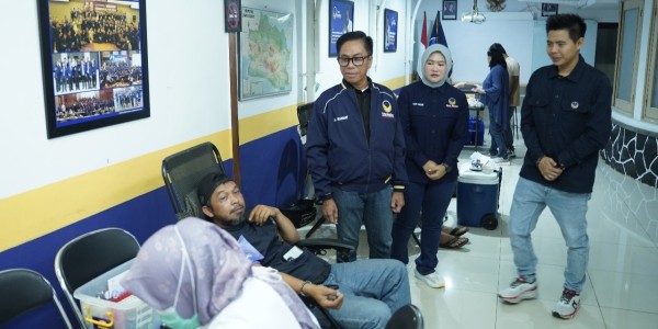 NasDem Jabar Gelar Donor Darah, M Rizky: Bukti Keberpihakan Partai kepada Masyarakat