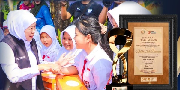 Gubernur Khofifah Raih DPD RI Awards 2025 atas Komitmen Lindungi Anak dan Berdayakan Perempuan