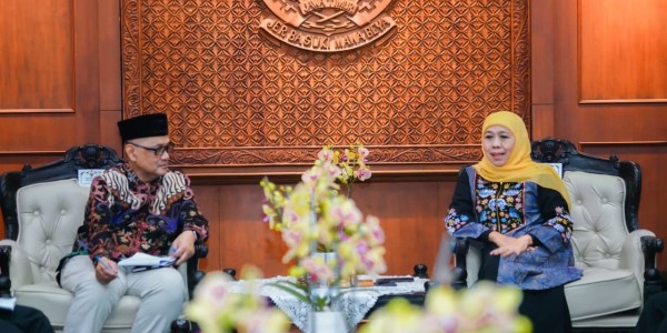 Gubernur Khofifah Terima Menteri Haji dan Umroh RI, Kuota Haji Jatim Berpeluang Bertambah