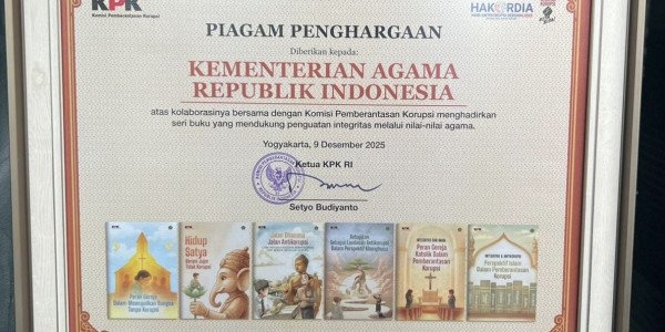 Kemenag Luncurkan Enam Buku Serial Antikorupsi Lintas Agama